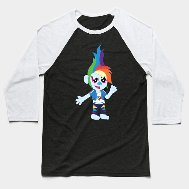 Dashie Troll Baseball T-Shirt by Ayana Nikole